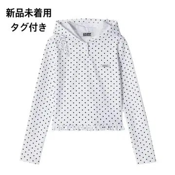 CRANK 크랭크 도트 후드티 T셔츠 롱티