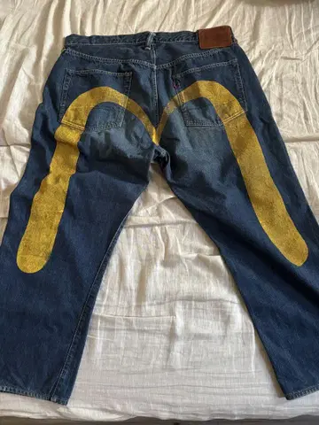 초 빅 사이즈 대흑 시오타니 형제 EVISU PARIS 일본제 w40