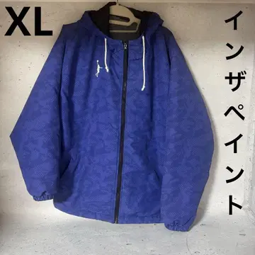 XL 인더페인트 보아 후드티 후드 벤치 코트 로얄 블루