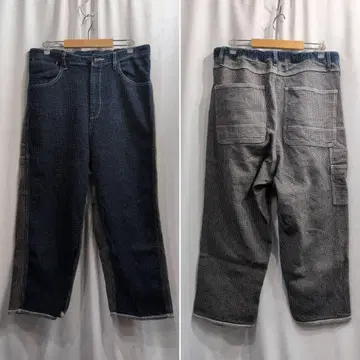 AOZORA 아오조라 자수 팬츠 데님 팬츠 3/M 상당
