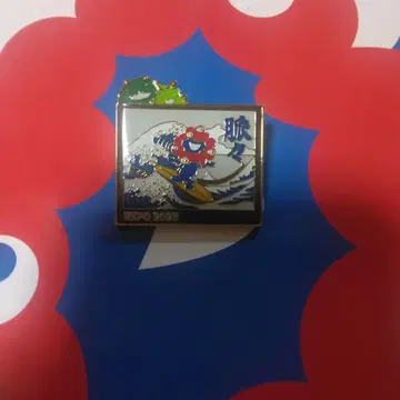 미야쿠미야쿠 모리조 키키로 핀 배지 오사카 간사이 만박 파도타기