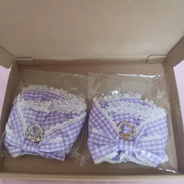 BABY, 라벤더 Flancesca Ribbon 스크런치 x 2개 세트