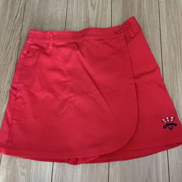Callaway 빨간색 랩스커트 여성용 골프 큐롯 스커트