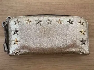 JIMMY CHOO 실버 장지갑 스타 스터드
