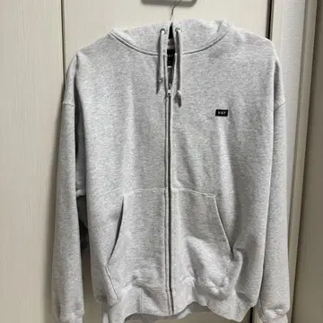 HUF 그레이 풀 집업 후드티 M