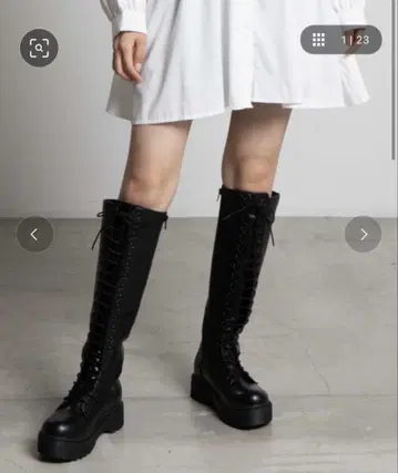 WEGO 레이스업 부츠 블랙