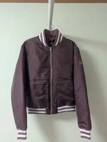 alo 버건디 봄버 자켓 XS