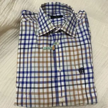 DAKS 체크 무늬 긴팔 셔츠