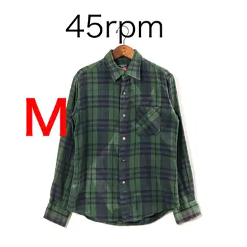 H2826 45rpm 체크 무늬 블랙워치 플란넬 셔츠