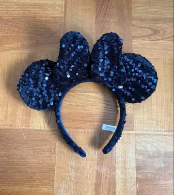 [ Disney 머리띠 ] 블랙 보라색 미니 마우스 머리띠