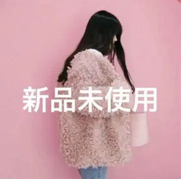 테디베어 코트 테디 코트 핑크 컬러