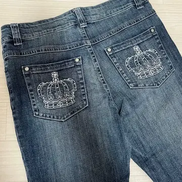 00s 왕관 청바지 빈티지 y2k 헤이세이 청바지