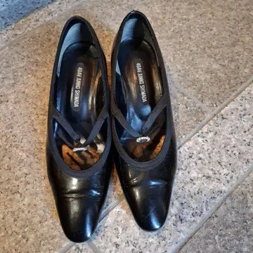 블랙 오픈토 하이힐 23.5cm
