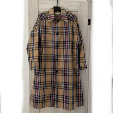 MOUSSY 베이지 체크 무늬 트렌치코트 사이즈 1