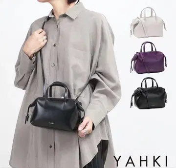 [ 1회 단시간 사용 새상품급 ] YAHKI 가죽 보스턴형 미니 숄더백