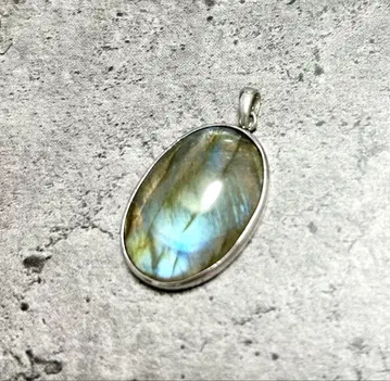 신비로운 빛깔 래브라도 라이트 실버 925 펜던트 탑