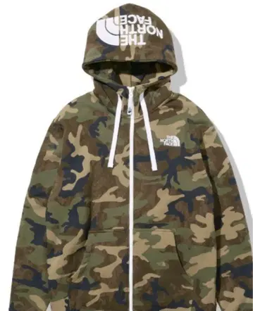 THE NORTH FACE 카모 패턴 풀 집업 후드티