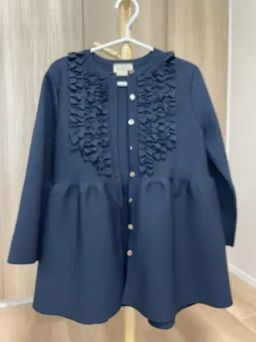 UNITED ARROWS 프릴 달린 페플럼 가디건