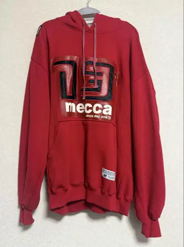 Mecca USA 빅 사이즈 자수 로고 후드 맨투맨