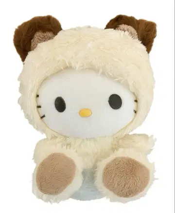 [ 레트로 ] 헬로키티 곰 후드 봉제 인형 헤이세이 희귀 레어 빈티지