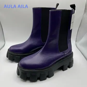 AULA AILA 새상품 부츠 통굽 퍼플