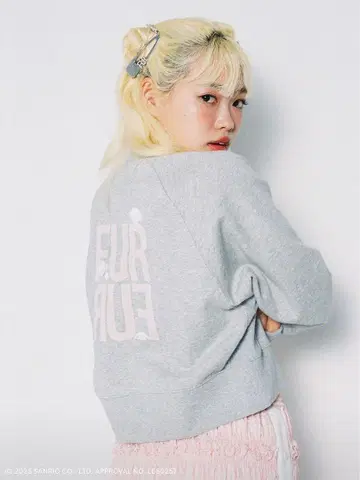 새상품 FURFUR 코기뮨 프린트 맨투맨 그레이