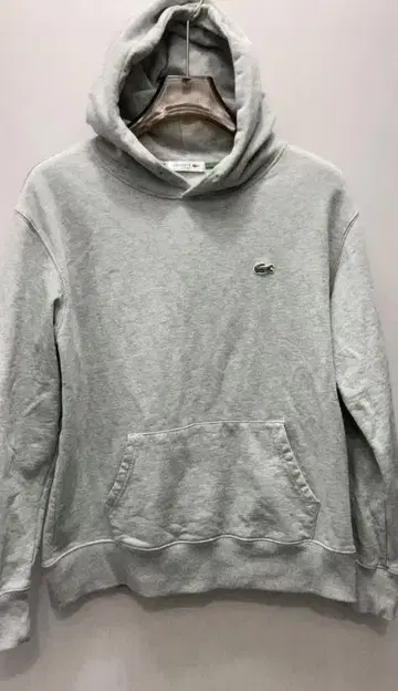 Lacoste 그레이 후드 부착 후드티