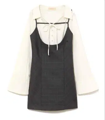 andmary Betty layered check dress 앤드마리