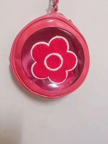 MARY QUANT 클리어 파우치 빨간색 계열 마리쿠와