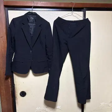 블랙 스트라이프 비즈니스 수트 셋업