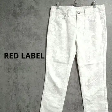 레드 라벨 웨스트우드 올 패턴 스키니 팬츠 페이즐리 무늬 깔끔한 성인