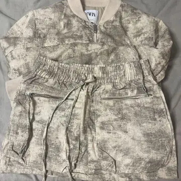 ZARA 아트 프린트 봄버 자켓 S 스커트 sx