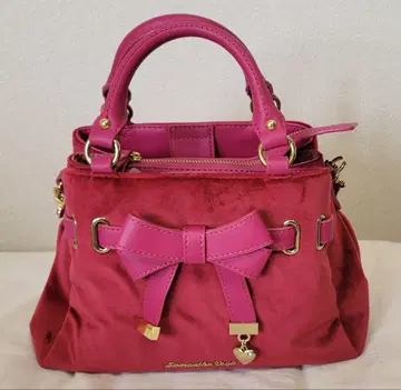 미사용 새상품 사만사 베가 리본 포함 핑크 숄더백