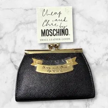 미사용품 MOSCHINO 모스키노 빈티지 개구리 입 접이식 지갑