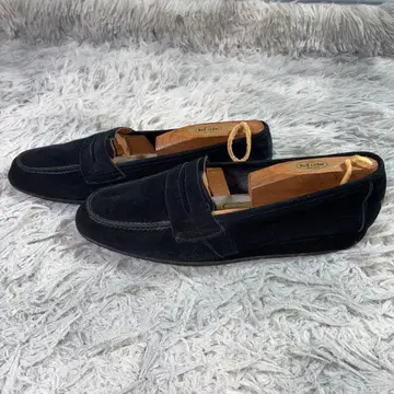 ShetlandFox 코인 로퍼 스웨이드 블랙 25.5