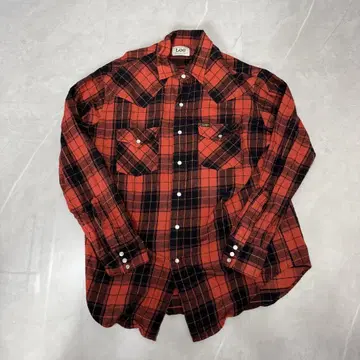 Lee 체크 무늬 플란넬 긴팔 셔츠