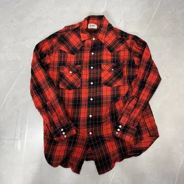 Lee 체크 무늬 플란넬 긴팔 셔츠