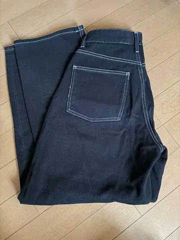 블랙 와이드 팬츠