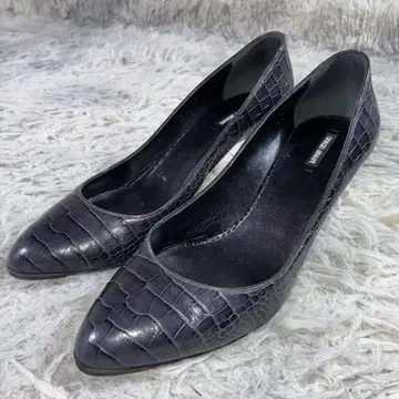 GIORGIO ARMANI 하이힐 펌프스 악어 엠보싱 38 24cm