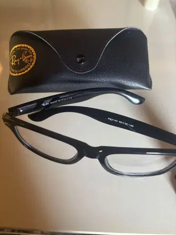 Ray-Ban 블랙 프레임 안경 케이스 포함