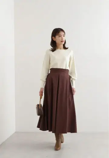피치 턱 스커트 NATURAL BEAUTY BASIC