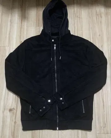 Zara 2타입 블랙 스웨이드풍 자켓 후드 부착