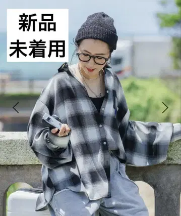 [ 미착용 새상품 ] 니코앤드 컬러풀 체크 셔츠 모노톤 misayo