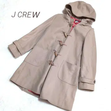 J CREW 제이크루 루즈핏 울 더플 코트 베이지