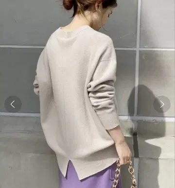 Spick & Span 울 캐시미어 백 슬릿 니트