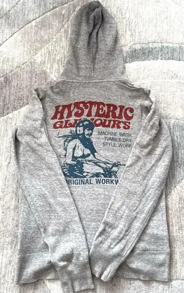 레어 00s HYSTERIC GLAMOUR 바이크 걸 풀 집업 후드티