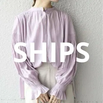 SHIPS 셔링 슬리브 블라우스