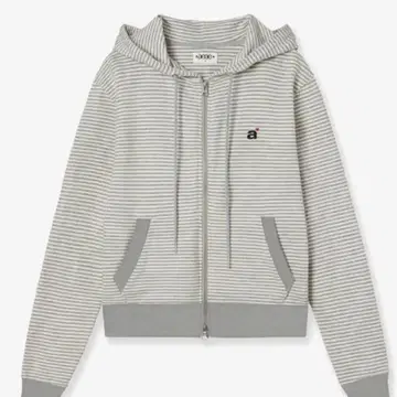 aeae STRIPE SMALL LETTER HOOD ZIP UP