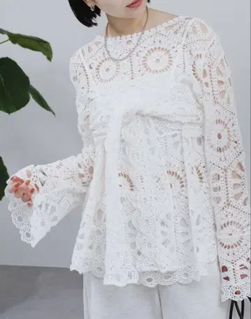 크로셰 상의 & 뷔스티에 set