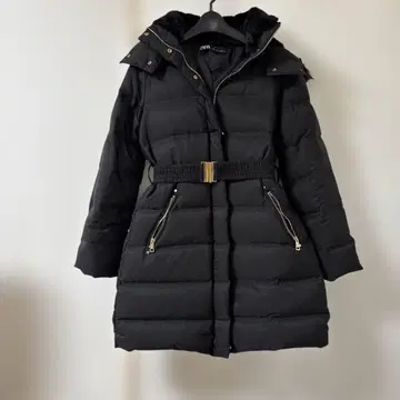 ZARA 다운 코트 벨트 포함